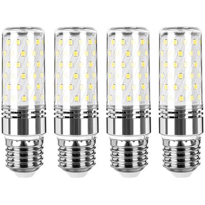 JUSCH Juego De 4 Bombillas Led Becuri, E27, 16 W, 1300 Lm, Tipo Maíz, 6000 K, Smd 2835, Transparentes/curvadas JUSCH Juego De 4 Bombillas Led Becuri, E27, 16 W, 1300 Lm, Tipo Maíz, 6000 K, Smd 2835, Transparentes/curvadas
