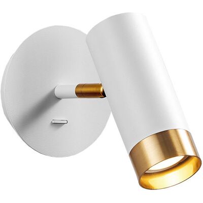 CYSLMUK Applique Murale/lampe De Lecture De Style Industriel Rétro, Applique Murale Led E27 5w Réglable Avec Interrupteur, Spot Mural Intérieur (blanc). CYSLMUK Applique Murale/lampe De Lecture De Style Industriel Rétro, Applique Murale Led E27 5w Réglable Avec Interrupteur, Spot Mural Intérieur (blanc).