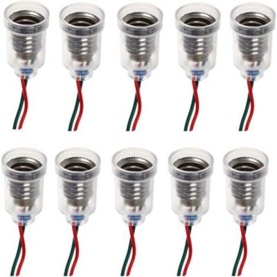 OEM 10 Unidades De Portalámparas Led E10 Con Base De Rosca, Para Bombillas Pequeñas, Con Conector Para Cables, Para Circuitos De Prueba Y Experimentación Eléctrica Doméstica - Crezuo OEM 10 Unidades De Portalámparas Led E10 Con Base De Rosca, Para Bombillas Pequeñas, Con Conector Para Cables, Para Circuitos De Prueba Y Experimentación Eléctrica Doméstica - Crezuo