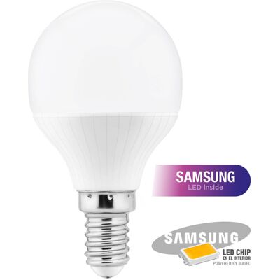 ALFA Bombilla Led Samsung Esférica E14 8w Fría Matel ALFA Bombilla Led Samsung Esférica E14 8w Fría Matel