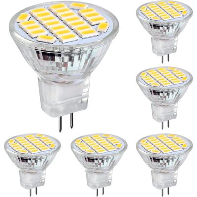DPZO Bombillas Led Mr11 Gu4 De 3w, Luz Blanca Positiva 6500k, No Regulables, Tipo Foco, Equivalentes A Halógenos De 25-35w, 350lm, Ac/dc 12v, Ángulo De Haz De 120°, Paquete De 6 DPZO Bombillas Led Mr11 Gu4 De 3w, Luz Blanca Positiva 6500k, No Regulables, Tipo Foco, Equivalentes A Halógenos De 25-35w, 350lm, Ac/dc 12v, Ángulo De Haz De 120°, Paquete De 6