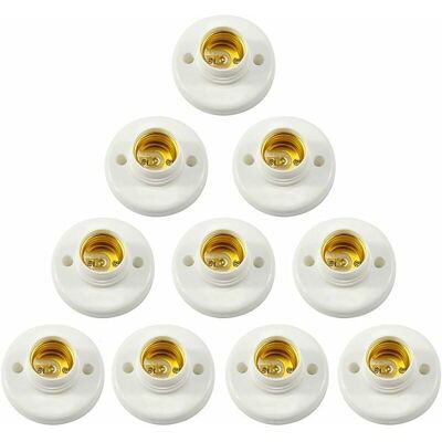 OEM Portalámparas E27, Casquillo De Rosca De Plástico, Montaje En Pared, Adaptador De Base Para Bombilla Led E27, Casquillo De Rosca Redondo De Plástico Para Bombilla, 10 Unidades. OEM Portalámparas E27, Casquillo De Rosca De Plástico, Montaje En Pared, Adaptador De Base Para Bombilla Led E27, Casquillo De Rosca Redondo De Plástico Para Bombilla, 10 Unidades.
