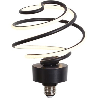 LUEDD Qazqa Bombilla Decorativa Led E27 Negra Espiral 6w 370 Lm 3000k LUEDD Qazqa Bombilla Decorativa Led E27 Negra Espiral 6w 370 Lm 3000k