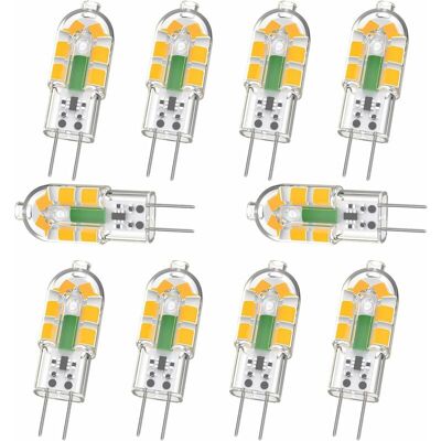 DPZO Bombilla Led G4, 2 W, 200 Lm, Equivalente A Una Bombilla Halógena G4 De 20 W, Blanco Cálido (3000 K), 12 V Ca/cc, Sin Parpadeo, No Regulable, Paquete De 10 Unidades. DPZO Bombilla Led G4, 2 W, 200 Lm, Equivalente A Una Bombilla Halógena G4 De 20 W, Blanco Cálido (3000 K), 12 V Ca/cc, Sin Parpadeo, No Regulable, Paquete De 10 Unidades.