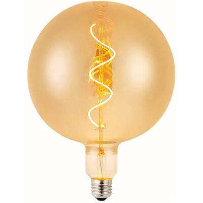 Iluminashop - Bombilla Led Filamento E27 G200 4w Ambar Blanco Calido 2300k Iluminashop - Bombilla Led Filamento E27 G200 4w Ambar Blanco Calido 2300k