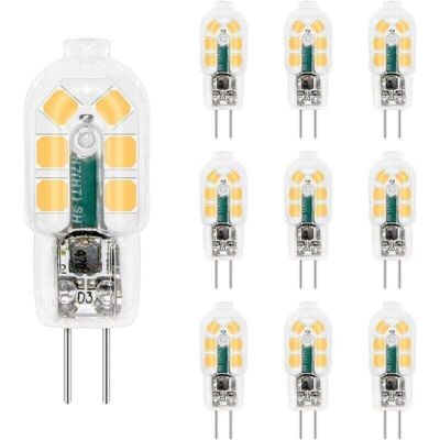 DPZO Bombilla Led G4 De 12 V Y 2 W, Luz Blanca Fría 6000 K, 200 Lúmenes, Para Campanas Extractoras De Autocaravanas, No Regulable, Paquete De 10 Unidades, Clase De Eficiencia Energética A+. DPZO Bombilla Led G4 De 12 V Y 2 W, Luz Blanca Fría 6000 K, 200 Lúmenes, Para Campanas Extractoras De Autocaravanas, No Regulable, Paquete De 10 Unidades, Clase De Eficiencia Energética A+.