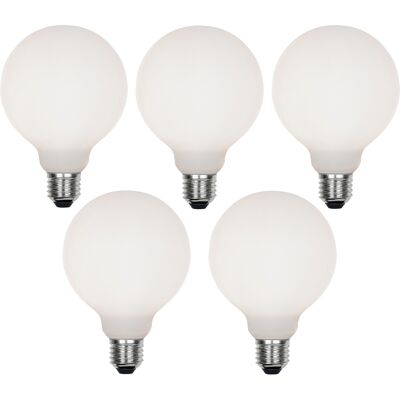 Luedd - Juego De 5 Bombillas Led Regulables E27 G95 Mate 4w 430lm 2200-4000k Luedd - Juego De 5 Bombillas Led Regulables E27 G95 Mate 4w 430lm 2200-4000k