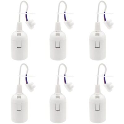 OEM Portalámparas E27 De 6 Piezas, 4a 250v, Para Obras De Construcción, Bombillas Incandescentes Y Led O Uso Industrial (máx. 60w/blanco) - Crezuo OEM Portalámparas E27 De 6 Piezas, 4a 250v, Para Obras De Construcción, Bombillas Incandescentes Y Led O Uso Industrial (máx. 60w/blanco) - Crezuo