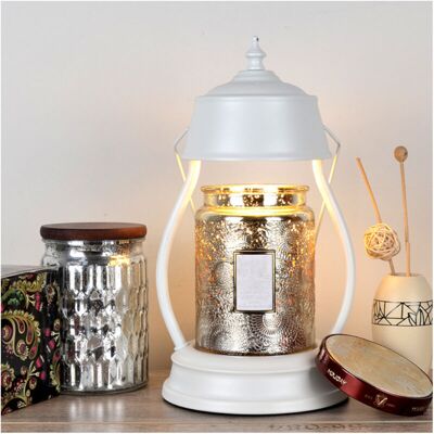 OEM Calentador De Velas Aromáticas Con Regulador De Intensidad - Altura: 31 Cm - Diámetro: 16 Cm - Bombilla Halógena Gu10 De 35 W - Metal Blanco - Alternativa Sin Llama OEM Calentador De Velas Aromáticas Con Regulador De Intensidad - Altura: 31 Cm - Diámetro: 16 Cm - Bombilla Halógena Gu10 De 35 W - Metal Blanco - Alternativa Sin Llama