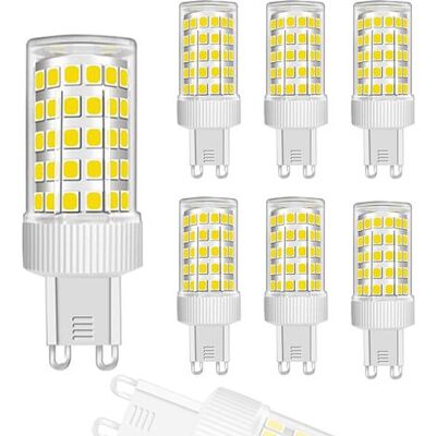 OEM Paquete De 6 Bombillas Led G9 De 10 W, 88 Led, 500 Lm, Ángulo De Haz De 360°, Ultrabrillantes, Ac220-240 V, No Regulables, Blanco Frío 6000 K. OEM Paquete De 6 Bombillas Led G9 De 10 W, 88 Led, 500 Lm, Ángulo De Haz De 360°, Ultrabrillantes, Ac220-240 V, No Regulables, Blanco Frío 6000 K.
