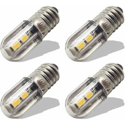 DPZO Bombilla Led E10 220v 230v Ca, Luz Indicadora Led De Bajo Consumo, Base De Rosca De 8 Mm, Chipsets 3030 4smd, Bombilla Led De Actualización, Blanco Cálido (paquete De 4). DPZO Bombilla Led E10 220v 230v Ca, Luz Indicadora Led De Bajo Consumo, Base De Rosca De 8 Mm, Chipsets 3030 4smd, Bombilla Led De Actualización, Blanco Cálido (paquete De 4).