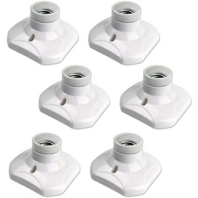OEM Juego De 6 Portalámparas De Techo E27 De Rosca, Ac 220-240v, Portalámparas Para Bombillas Led, Base De Lámpara De Techo E27 - Crezuo OEM Juego De 6 Portalámparas De Techo E27 De Rosca, Ac 220-240v, Portalámparas Para Bombillas Led, Base De Lámpara De Techo E27 - Crezuo