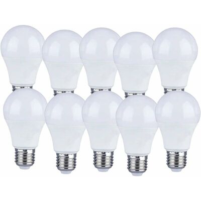 DPZO Paquete De 10 Bombillas Led E27 De 9w A60 – Luz Blanca Cálida 4000k – 806 Lúmenes DPZO Paquete De 10 Bombillas Led E27 De 9w A60 – Luz Blanca Cálida 4000k – 806 Lúmenes