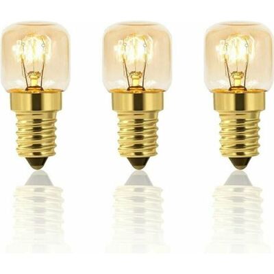 OEM Paquete De 3 Bombillas De Sal De 25 W E14 T22, Incandescentes, Luz Blanca Cálida 2700 K, Lámpara De Sal, Hornos De Parrilla, 160 Lúmenes, Ca 230 V, Horno 25 W 300 °c OEM Paquete De 3 Bombillas De Sal De 25 W E14 T22, Incandescentes, Luz Blanca Cálida 2700 K, Lámpara De Sal, Hornos De Parrilla, 160 Lúmenes, Ca 230 V, Horno 25 W 300 °c