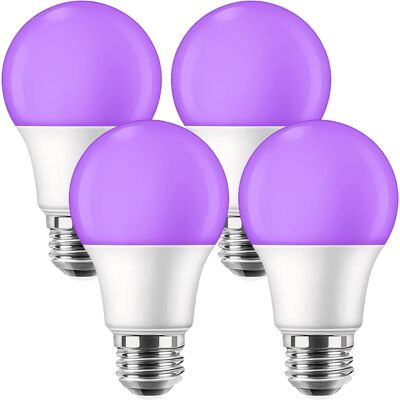 OEM Pack De 4 Bombillas De Luz Negra Uv, Bombillas Led Uv E27 9w, 385-400nm, Ideales Para Fiestas, Bodegas, Discotecas, Clubs Y Bares. OEM Pack De 4 Bombillas De Luz Negra Uv, Bombillas Led Uv E27 9w, 385-400nm, Ideales Para Fiestas, Bodegas, Discotecas, Clubs Y Bares.