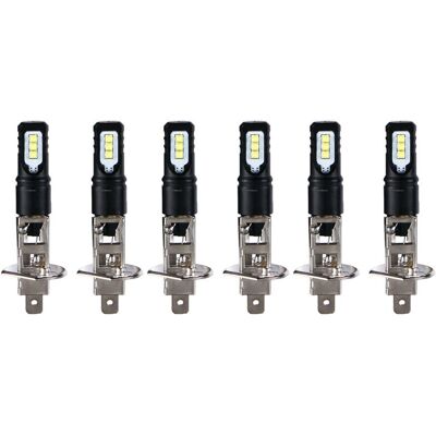 OEM Kit De 6 Bombillas Led H1 6000k Blanco Superbrillante 6000lm Para Faros Delanteros Con Luz Diurna (drl) Y Luz De Carretera. OEM Kit De 6 Bombillas Led H1 6000k Blanco Superbrillante 6000lm Para Faros Delanteros Con Luz Diurna (drl) Y Luz De Carretera.