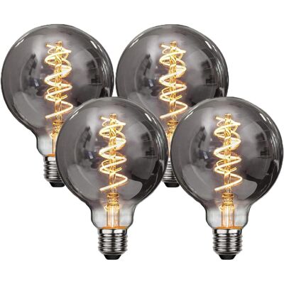 JUSCH Bombilla Edison, 4 Unidades, E27 G95, 4 W, Led Vintage, Lámpara Decorativa, Bombillas De Filamento Retro, Bombilla Antigua, Blanco Cálido, Para Restaurantes, Cafeterías, Ventanas, Salas De Exposición, JUSCH Bombilla Edison, 4 Unidades, E27 G95, 4 W, Led Vintage, Lámpara Decorativa, Bombillas De Filamento Retro, Bombilla Antigua, Blanco Cálido, Para Restaurantes, Cafeterías, Ventanas, Salas De Exposición,