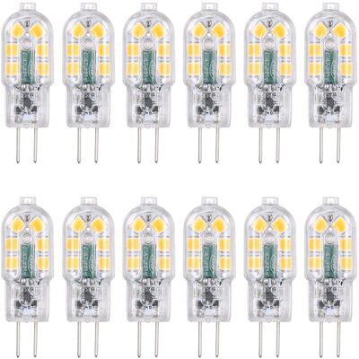 LLING Paquete De 12 Bombillas Led G4 Ca/cc De 12 V, 3 W Equivalentes A Una Lámpara Halógena De 30 W, Base De Dos Pines, Ahorro De Energía, Irrompibles, Ángulo De Haz De 360°, 160 Lm, No Regulables, Sin Parp LLING Paquete De 12 Bombillas Led G4 Ca/cc De 12 V, 3 W Equivalentes A Una Lámpara Halógena De 30 W, Base De Dos Pines, Ahorro De Energía, Irrompibles, Ángulo De Haz De 360°, 160 Lm, No Regulables, Sin Parp