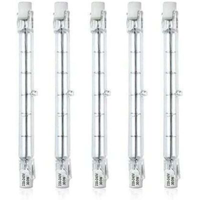 DK Linterna Halógena Regulable R7s De 118 Mm Y 300 W, Ca 220-240 V, 5900 Lm, J118, Foco Lineal Para Seguridad Paisajística, Alumbrado Público (5 Unidades, Blanco Cálido 2800 K) DK Linterna Halógena Regulable R7s De 118 Mm Y 300 W, Ca 220-240 V, 5900 Lm, J118, Foco Lineal Para Seguridad Paisajística, Alumbrado Público (5 Unidades, Blanco Cálido 2800 K)