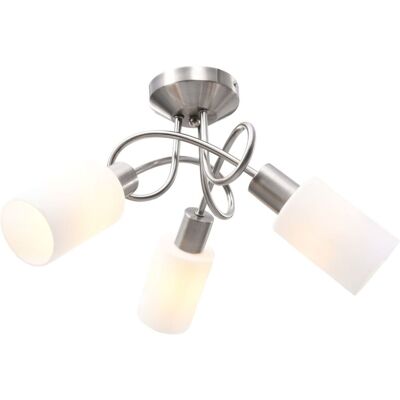 Lámpara De Techo Pantallas Cerámica Cono Blanco 3 Bombillas E14 Vidaxl Lámpara De Techo Pantallas Cerámica Cono Blanco 3 Bombillas E14 Vidaxl