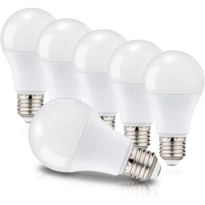 MSBD Vtizikl Ampoules Led E27 A60 12w Equivalent À 100w, Culot Edison À Vis, 6000k Blanc Froid, 1150 Lm, 220-240v, Lot De 6, Non-dimmable MSBD Vtizikl Ampoules Led E27 A60 12w Equivalent À 100w, Culot Edison À Vis, 6000k Blanc Froid, 1150 Lm, 220-240v, Lot De 6, Non-dimmable