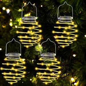 YMYNY Crediri - Farol Solar Para Jardín Exterior, Paquete De 4, 80 Luces Led En Espiral, Luz Solar Colgante De Metal, Resistente Al Agua Ip65, Para Jardín, Patio, Porche, Acera Y Fiesta De Cumpleaños YMYNY Crediri - Farol Solar Para Jardín Exterior, Paquete De 4, 80 Luces Led En Espiral, Luz Solar Colgante De Metal, Resistente Al Agua Ip65, Para Jardín, Patio, Porche, Acera Y Fiesta De Cumpleaños