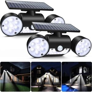 DEBUNS Potente Luz Solar Para Exteriores, 30 Led De Seguridad, Sensor De Movimiento, Tres Focos, Iluminación Inalámbrica, Impermeable Ip65, Panel Solar Grande De 360° Para Jardín, Patio, Puerta De Garaje (2 DEBUNS Potente Luz Solar Para Exteriores, 30 Led De Seguridad, Sensor De Movimiento, Tres Focos, Iluminación Inalámbrica, Impermeable Ip65, Panel Solar Grande De 360° Para Jardín, Patio, Puerta De Garaje (2
