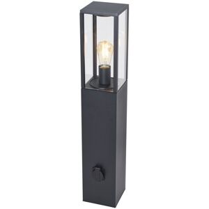 Moderno Lámpara De Pie Moderna Para Exterior Negra 80cm Con Enchufe Ip44 - Charlois Plástico /vidrio Rectangular Adecuado Para Led Max. 1 X 15 Watt - Qazqa Moderno Lámpara De Pie Moderna Para Exterior Negra 80cm Con Enchufe Ip44 - Charlois Plástico /vidrio Rectangular Adecuado Para Led Max. 1 X 15 Watt - Qazqa