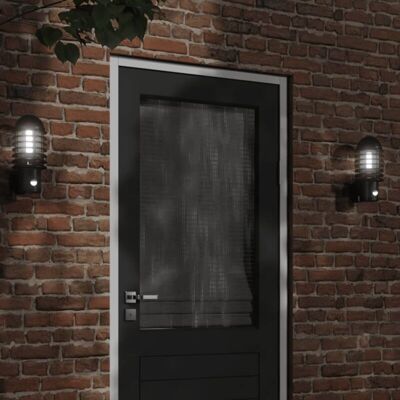 vidaXL Lámpara de Pared Exterior en Acero Inoxidable Negro con Sensor - Lámpara de Pared vidaXL Lámpara de Pared Exterior en Acero Inoxidable Negro con Sensor - Lámpara de Pared