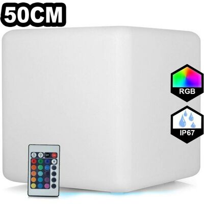 EUROPALAMP Cube Led Lumineux Multicolore 50cm Rechargeable Sans Fil EUROPALAMP Cube Led Lumineux Multicolore 50cm Rechargeable Sans Fil