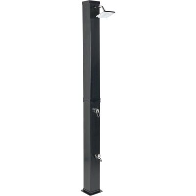 BELIANI Ducha Solar Independiente De Exterior Pvc Con Energía Solar Negro Yaracuy BELIANI Ducha Solar Independiente De Exterior Pvc Con Energía Solar Negro Yaracuy