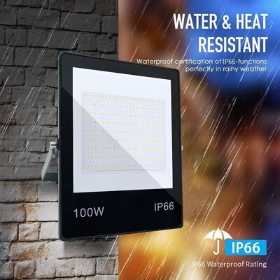 OEM Foco Led Para Exteriores Antideslumbrante Br-vie De 100 W, 6500 K, Blanco Frío, Ip66, Resistente Al Agua, Equivalente A Halógeno, Para Jardín OEM Foco Led Para Exteriores Antideslumbrante Br-vie De 100 W, 6500 K, Blanco Frío, Ip66, Resistente Al Agua, Equivalente A Halógeno, Para Jardín