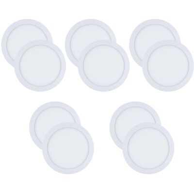 Forlight - Easy Circular - 10 Downlights Con Led Integrado 4000k Para Iluminar Hacia Abajo On/off Ø30cm Color Blanco Forlight - Easy Circular - 10 Downlights Con Led Integrado 4000k Para Iluminar Hacia Abajo On/off Ø30cm Color Blanco