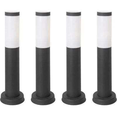Forlight Koral (4uds) Baliza Exterior Para Jardín Resistente Al Agua Ip55. Poste De Luz Para Sendero Y Camino. Lámpara Bolardo De Acero Inoxidable Gris Urbano 23w. Farolillo Moderno Zonas De Paso Forlight Koral (4uds) Baliza Exterior Para Jardín Resistente Al Agua Ip55. Poste De Luz Para Sendero Y Camino. Lámpara Bolardo De Acero Inoxidable Gris Urbano 23w. Farolillo Moderno Zonas De Paso