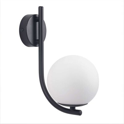 Lámpara de Pared Sfera - Moderna Luz Ovalada Negra para Baño Lámpara de Pared Sfera - Moderna Luz Ovalada Negra para Baño