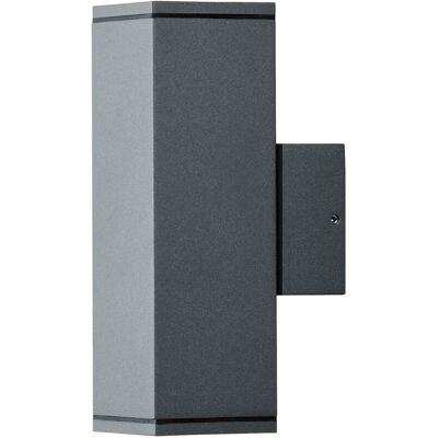 Lámpara Led De Pared Monza Doble Cuadrada Gris Oscuro Konstsmide Lámpara Led De Pared Monza Doble Cuadrada Gris Oscuro Konstsmide