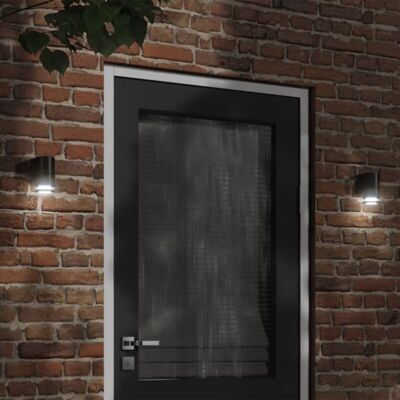Lámparas de pared exteriores vidaXL - 2 uds aluminio negro Lámparas de pared exteriores vidaXL - 2 uds aluminio negro