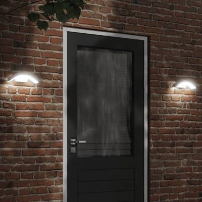 Lámpara de pared LED exterior con sensor blanco vidaXL - Iluminación exterior Lámpara de pared LED exterior con sensor blanco vidaXL - Iluminación exterior