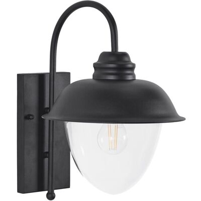 Beliani - Lámpara de pared - Luz exterior moderna - Negro Beliani - Lámpara de pared - Luz exterior moderna - Negro