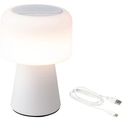 Lámpara LED Lumineo con altavoz Bluetooth y cargador inalámbrico - Interior/Exterior Lámpara LED Lumineo con altavoz Bluetooth y cargador inalámbrico - Interior/Exterior