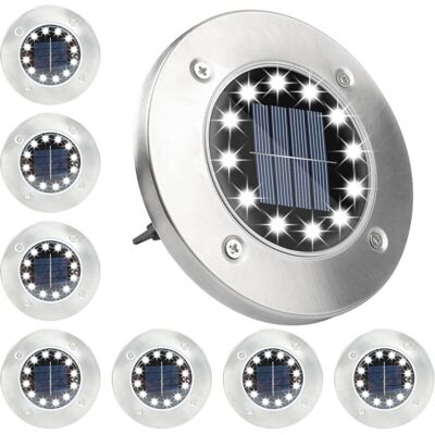OEM Lámpara Solar Para Exteriores, 12 Led, Luz De Suelo Para Jardín, Luz Blanca Fría, Luces Solares Para Exteriores, Acero Inoxidable, Impermeable, Para Césped, 8 Unidades OEM Lámpara Solar Para Exteriores, 12 Led, Luz De Suelo Para Jardín, Luz Blanca Fría, Luces Solares Para Exteriores, Acero Inoxidable, Impermeable, Para Césped, 8 Unidades