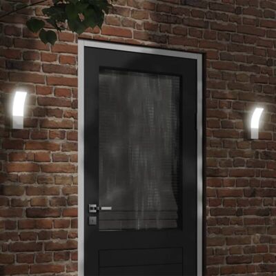 vidaXL Lámpara de pared LED exterior blanca 2 ud - Lámpara de pared vidaXL Lámpara de pared LED exterior blanca 2 ud - Lámpara de pared