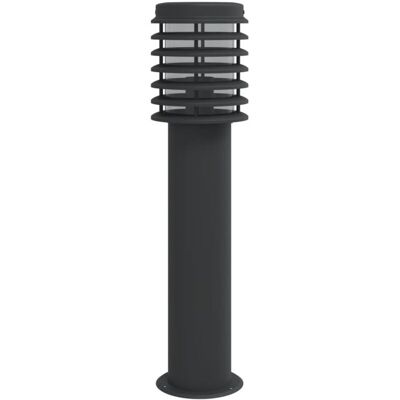 vidaXL Lámpara de suelo de exterior acero inoxidable negro - 60 cm vidaXL Lámpara de suelo de exterior acero inoxidable negro - 60 cm