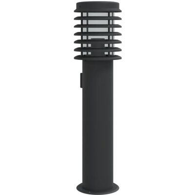 Lámpara de suelo exterior con enchufe acero negro 60 cm vidaXL - Lámpara de pie Lámpara de suelo exterior con enchufe acero negro 60 cm vidaXL - Lámpara de pie