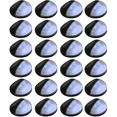 Lámparas Solares De Pared De Exterior Redondas Negro Led 24 Uds Vidaxl Lámparas Solares De Pared De Exterior Redondas Negro Led 24 Uds Vidaxl