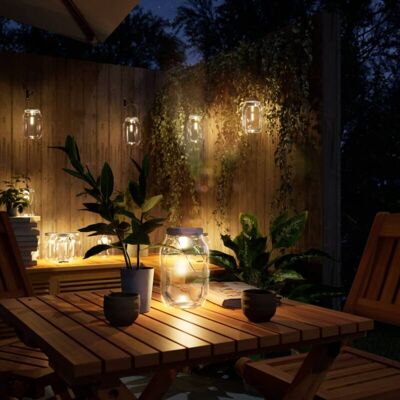 Luz solar de vidrio exterior vidaXL - 12 uds cálido blanco Luz solar de vidrio exterior vidaXL - 12 uds cálido blanco