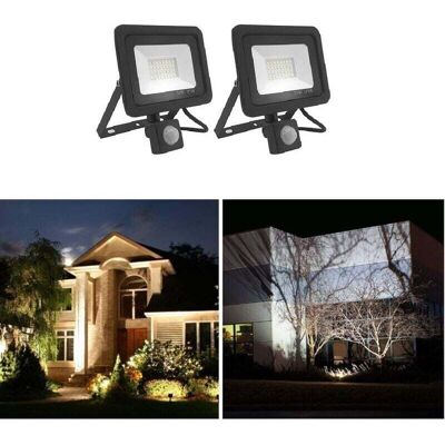OEM Paquete De 2 Focos Led Para Exteriores Con Sensor De Movimiento De 30 W, Iluminación De Seguridad Led Para Exteriores De 2700 Lm, Foco Led Para Exteriores Impermeable Ip66 Blanco Frío De 6000 K Para J OEM Paquete De 2 Focos Led Para Exteriores Con Sensor De Movimiento De 30 W, Iluminación De Seguridad Led Para Exteriores De 2700 Lm, Foco Led Para Exteriores Impermeable Ip66 Blanco Frío De 6000 K Para J