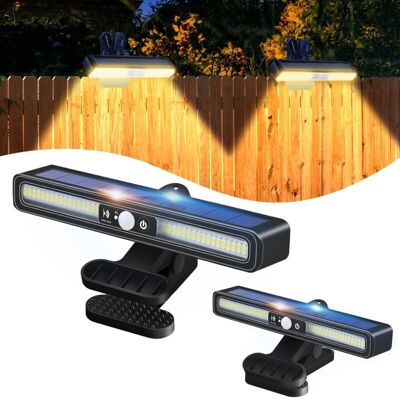 OEM Paquete De 2 Luces Solares Para Exteriores Con Clip Y Sensor De Movimiento, 3 Modos De Iluminación, Lámpara Solar Para Exteriores, Impermeable, Foco Solar Para Exteriores Para Valla De Jardín (luz Cál OEM Paquete De 2 Luces Solares Para Exteriores Con Clip Y Sensor De Movimiento, 3 Modos De Iluminación, Lámpara Solar Para Exteriores, Impermeable, Foco Solar Para Exteriores Para Valla De Jardín (luz Cál