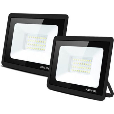 OEM Juego De 2 Focos Led Exteriores De 30 W, Luz Blanca Fría, Ip66 Para Jardín. OEM Juego De 2 Focos Led Exteriores De 30 W, Luz Blanca Fría, Ip66 Para Jardín.