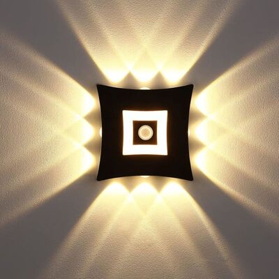 OEM Aplique De Pared Led Moderno Para Interior/exterior Con Detector De Movimiento, Resistente Al Agua Ip65 (negro) OEM Aplique De Pared Led Moderno Para Interior/exterior Con Detector De Movimiento, Resistente Al Agua Ip65 (negro)